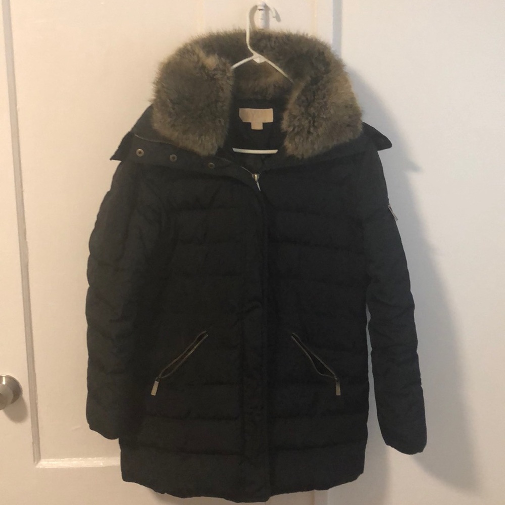 Michael Kors Puffer Jacket with faux fur accent